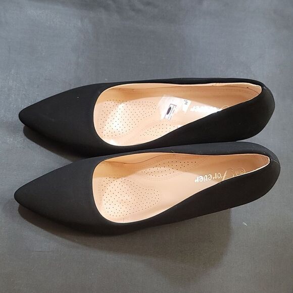 FOREVER BLOCK HEEL POINTED TOE SLIP-ON PUMP - Picture 6 of 14